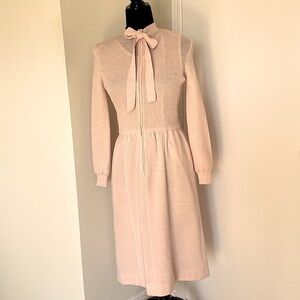 Vintage Made in Hong Kong, Ciaro sweater dress blush pink dress  SIZE X-SMALL